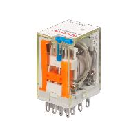 Реле RKF2CO220LT, 2CO, 12A(250VAC/30VDC), 220VDC, мех. индикация, тест-кнопка с блокировкой, LED