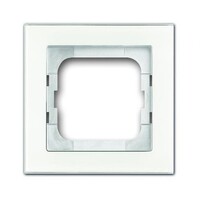2CKA001754A4437 - Рамка 1-постовая, серия axcent, цвет белое стекло