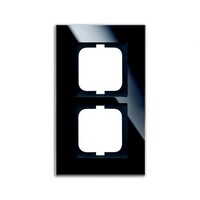 6758.83 - Рамка 2-постовая, серия carat, чёрное стекло