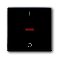 2CKA001751A2927 - Клавиша для 1-клавишных выключателей/переключателей/кнопок с символом "I/O", красная линза, Impressivo, антрацит