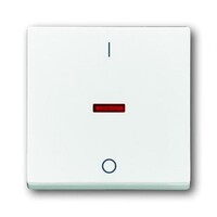 2CKA001751A2750 - Клавиша для 1-клавишных выключателей/переключателей/кнопок с символом "I/O", красная линза, Impressivo, белый