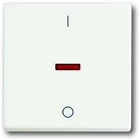 2CKA001751A3028 - Клавиша для механизма 1-клавишного выключателя, с красной линзой, с маркировкой "I/O", Future/Axcent/Carat/Династия, белый бархат