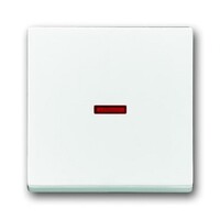 2TKA000559G1 - Клавиша для 1-клавишных выключателей/переключателей/кнопок, красная линза, Impressivo, белый