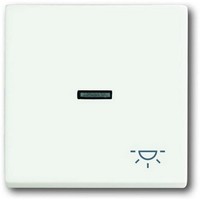 2CKA001751A3031 - Клавиша для механизма 1-клавишного выключателя, с прозрачной линзой и символом "СВЕТ", Future/Axcent/Carat/Династия, белый бархат