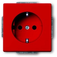 2CKA002013A5464 - Розетка SCHUKO 16А 250В, со шторками, серия solo/future, цвет красный