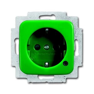 2CKA002013A5282 - Розетка Schuko с индикацией LED, Duro, зеленый