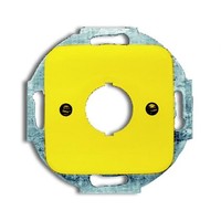 2CKA001724A2696 - Плата центральная (накладка) с суппортом для командно-сигнальных приборов D=22.5 мм, серия Reflex SI, цвет жёлтый