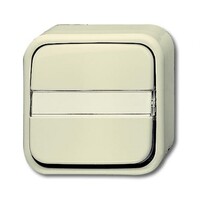 2CKA001042A0993 - Переключатель 1-клавишный, с полем для надписи, для открытого монтажа, серия Busch-Duro 2000 AP, цвет слоновая кость