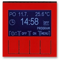 2CHH912031A4065 - Таймер ABB Levit программируемый красный / дымчатый чёрный
