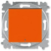 2CHH590146A6066 - Выключатель 1-клавишный с подсветкой, Levit, оранжевый/дымчатый чёрный