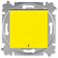 2CHH592545A6064 - Переключатель 1-кл. с контр. подсветкой, Levit, жёлтый/дымчатый чёрный
