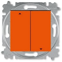 2CHH598945A6066 - Выключатель жалюзи 2-кл. с фиксацией, Levit, оранжевый/дымчатый чёрный