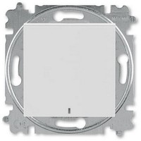 2CHH599147A6016 - Выключатель кнопочный 1-кл. с подсветкой, Levit, серый/белый