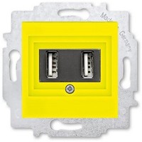 2CHH290040A6064 - USB зарядка двойная, Levit, жёлтый