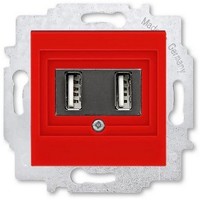 2CHH290040A6065 - USB зарядка двойная, Levit, красный
