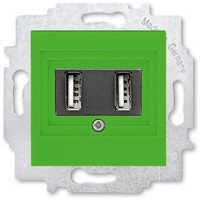 2CHH290040A6067 - USB зарядка двойная, Levit, зелёный