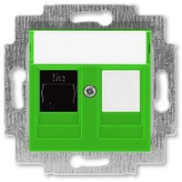 2CHH295117A6067 - Розетка компьютерная RJ45 кат.5e+заглуш., Levit, зелёный