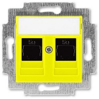 2CHH295118A6064 - Розетка компьютерная, 2хRJ45 кат.5e, Levit, жёлтый