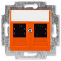 2CHH295118A6066 - Розетка компьютерная, 2хRJ45 кат.5e, Levit, оранжевый