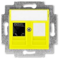 2CHH296117A6064 - Розетка компьютерная RJ45 кат.6+заглушка, Levit, жёлтый