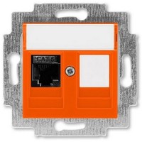 2CHH296117A6066 - Розетка компьютерная RJ45 кат.6+заглушка, Levit, оранжевый