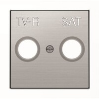 2CLA855010A1401 - Накладка для TV-R-SAT розетки, серия SKY, цвет нержавеющая сталь