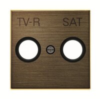 2CLA855010A1201 - Накладка для TV-R-SAT розетки, серия SKY, цвет античная латунь