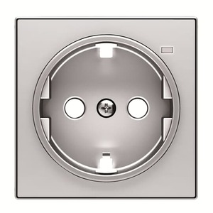 2CLA858880A1301 - Накладка для розетки SCHUKO с линзой для контрольной подсветки, серия SKY, цвет серебристый алюминий