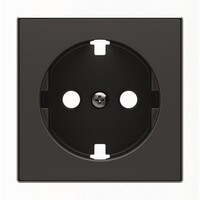 2CLA858890A1501 - Накладка для розетки SCHUKO с плоской поверхностью, серия SKY, цвет чёрный барх.