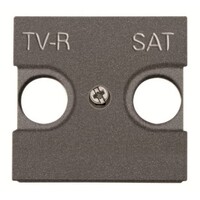 2CLA225010N1801 - Накладка для TV-R-SAT розетки, 2-модульная, серия Zenit, цвет антрацит