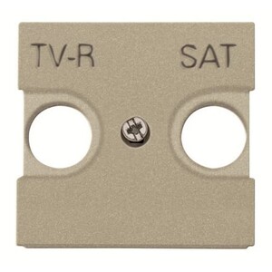 2CLA225010N1901 - Накладка для TV-R-SAT розетки, 2-модульная, серия Zenit, цвет шампань