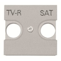 2CLA225010N1301 - Накладка для TV-R-SAT розетки, 2-модульная, серия Zenit, цвет серебристый