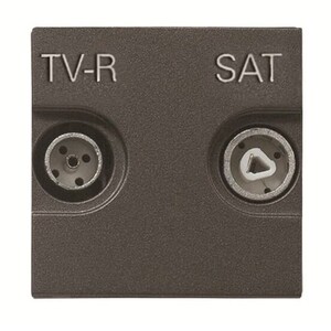 2CLA225170N1801 - Розетка TV-R-SAT оконечная с накладкой, серия Zenit, цвет антрацит