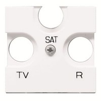 608.40 - Накладка для TV/R/SAT розетки, 2-модульная, серия Zenit, цвет альпийский белый