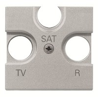 993.60 - Накладка для TV/R/SAT розетки, 2-модульная, серия Zenit, цвет серебристый