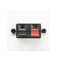 2CLA225710N1101 - Механизм аудиоразъёма для подключения громкоговорителей/динамиков (прищепки), чёрный+красный, 2-модульный, серия Zenit, цвет альпийский белый