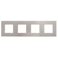 2CLA227400N1301 - Рамка 4-постовая, серия Zenit, цвет серебристый