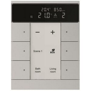 2CKA006330A0062 - SBC/U6.0.1-83 Регулятор комнатной температуры с датчиками CO2/влажности, 6-клавишный, серебристый алюминий