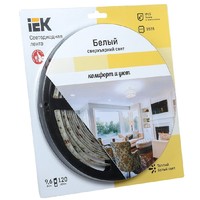 Лента LED 5м блистер LSR-3528WW120-9.6-IP65-12V IEK-eco