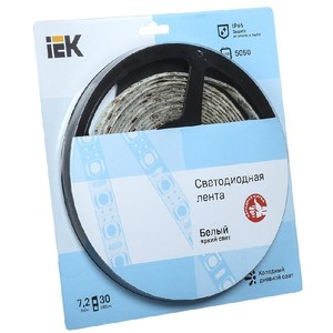 Лента LED 5м блистер LSR-5050W30-7,2-IP65-12V IEK