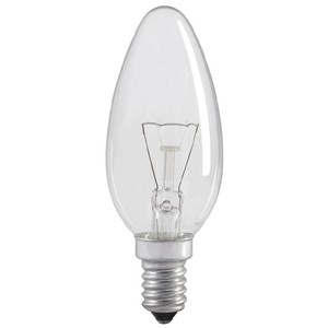 Лампа накаливания C35 свеча прозр. 60Вт E14 IEK