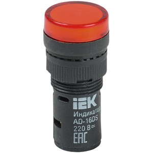 Лампа AD16DS(LED)матрица d16мм красный 230В AC IEK