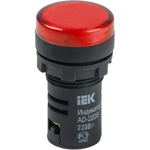 Лампа AD22DS(LED)матрица d22мм красный 230В IEK