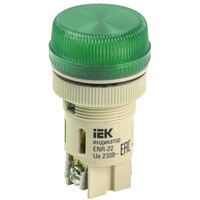 Лампа ENR-22 сигнальная d22мм зеленый неон/240В цилиндр IEK