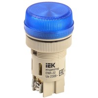 Лампа ENR-22 сигнальная d22мм синий неон/240В цилиндр IEK