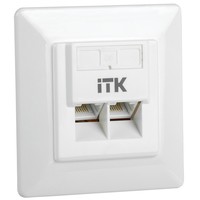 ITK Внутренняя инф. розетка RJ45 кат. 6 UTP 2 порта