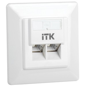 ITK Внутренняя инф. розетка RJ45 кат. 5Е FTP 2 порта
