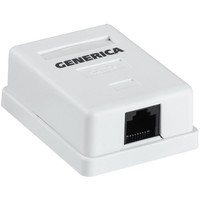 Розетка инф. настенная RJ45 кат. 5Е UTP 1 порт GENERICA