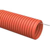 Труба гофрированная ПНД d16 с зондом оранжевая (100м) IEK