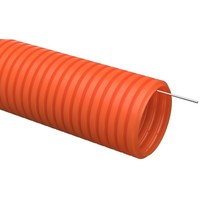 Труба гофрированная ПНД d25 с зондом оранжевая тяжелая (50м) IEK